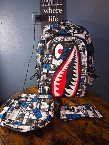 Shark mouth graphic - shark, print